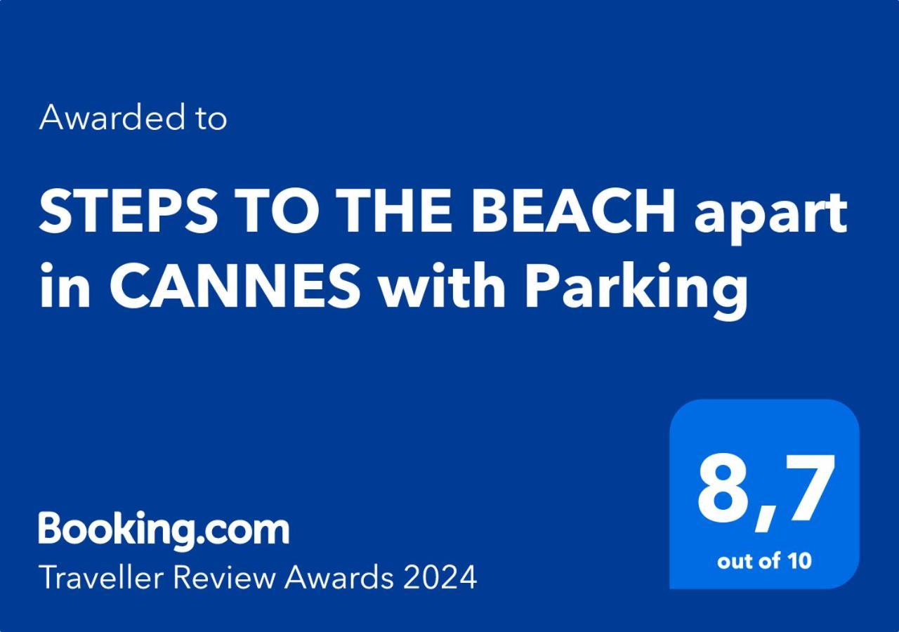 Steps To The Beach Apart In Cannes With Parking Екстериор снимка